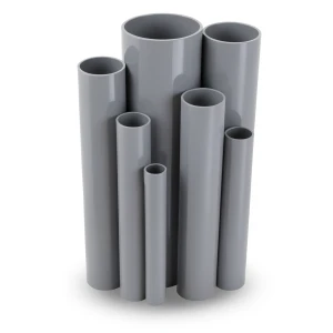 مواسير UPVC ضغط 10/20 قطر خارجي 40 مم سمك 1.9 مم لون رمادي