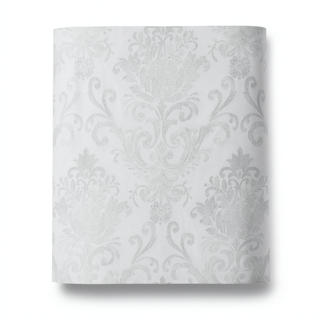 Italian Wallpaper 10m x 0.73m Pale Grey, Model 4241