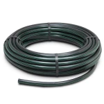 لفة أنابيب HDPE ضغط 10 بار PE 80 قطر خارجي 125 مم SDR 13.6 أسود مع خطوط خضراء