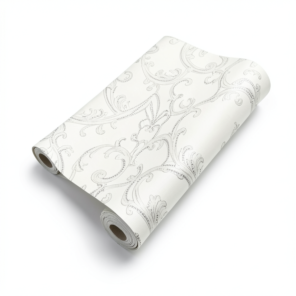 Italian Wallpaper Classic Design 10m x 0.70m Off White Color