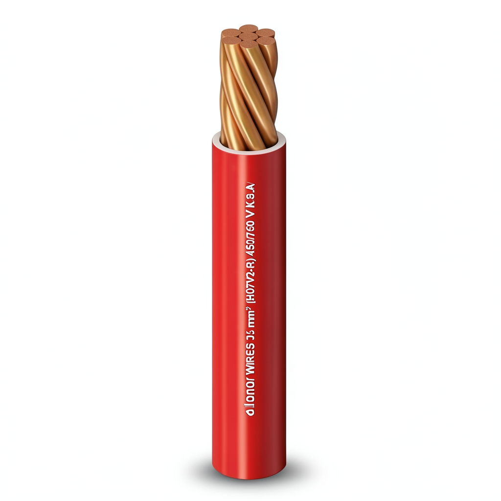 سلك مجدول نحاس معزول PVC مقاس 150 mm2 450/750 فولت، احمر | شركة الفنار