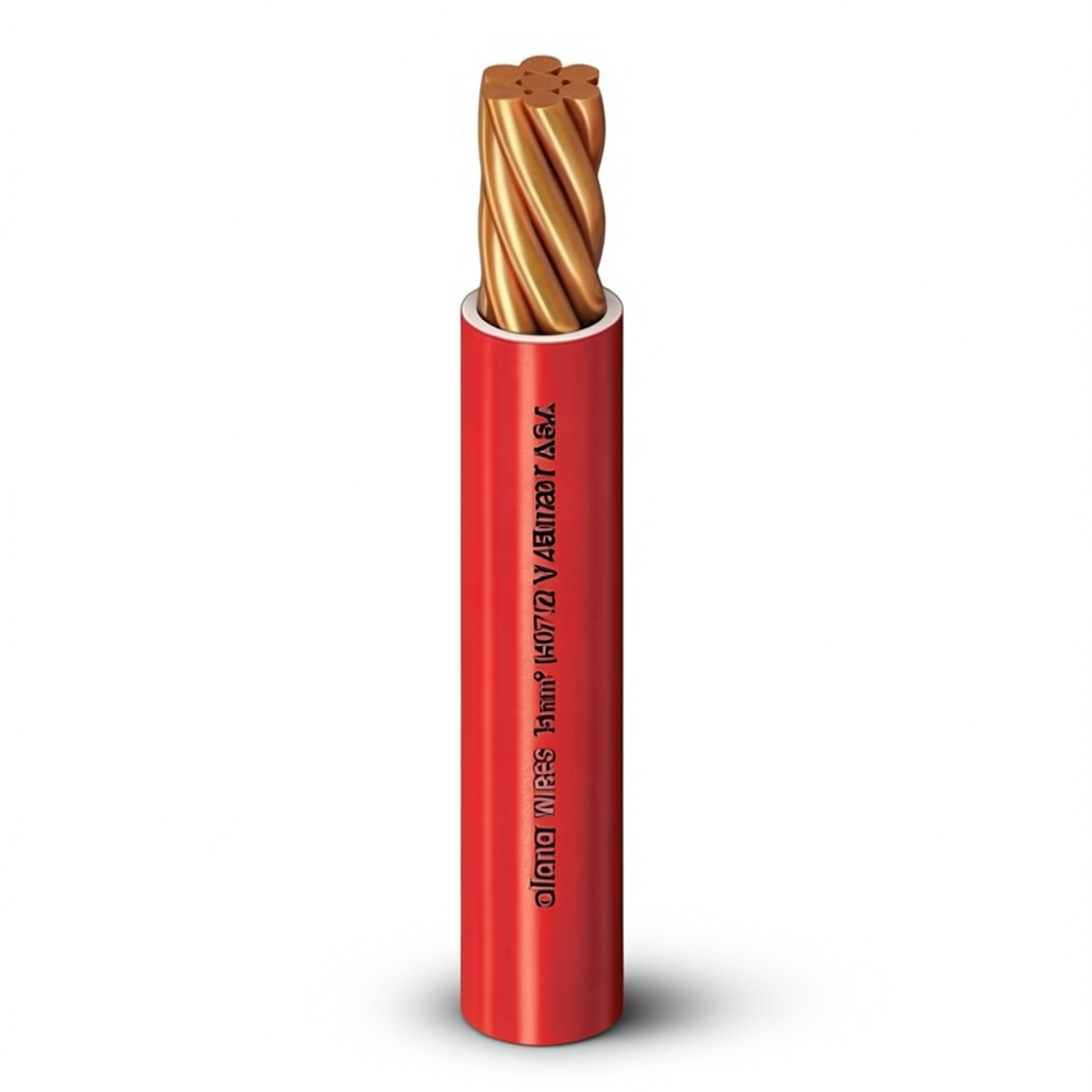 PVC Insulation Stranded Copper Electrical Wire 16mm2, 450/750volts, Red | Al Fanar