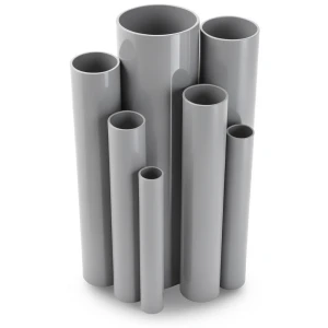 مواسير UPVC ضغط اسمي 10/20 قطر خارجي 400 مم سمك 19.1 مم رمادي