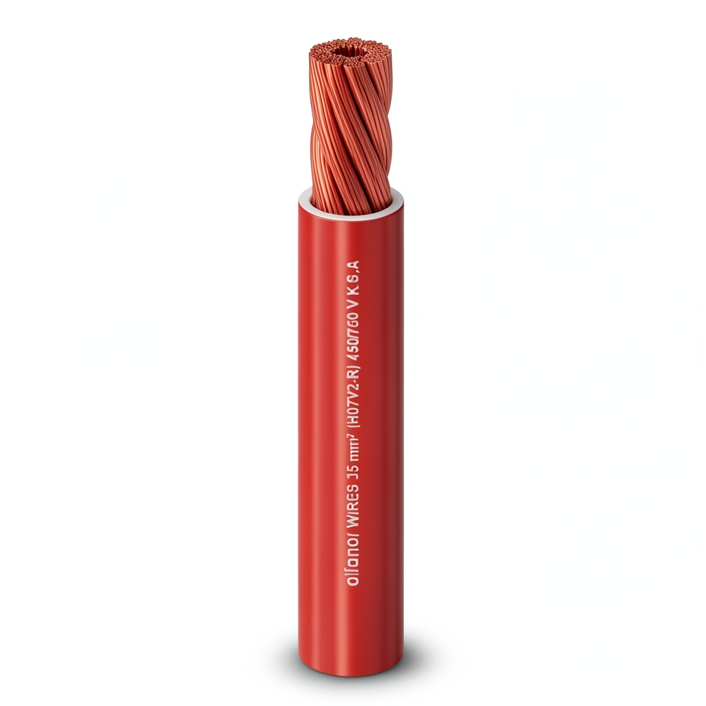سلك مجدول نحاس معزول PVC مقاس 150 mm2 450/750 فولت، احمر | شركة الفنار