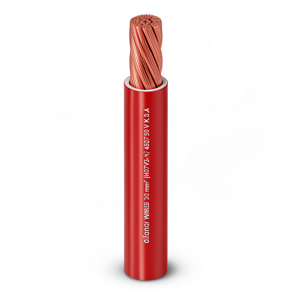 PVC Insulation Stranded Copper Wire 300mm² 450/750V, Red | Al Fanar