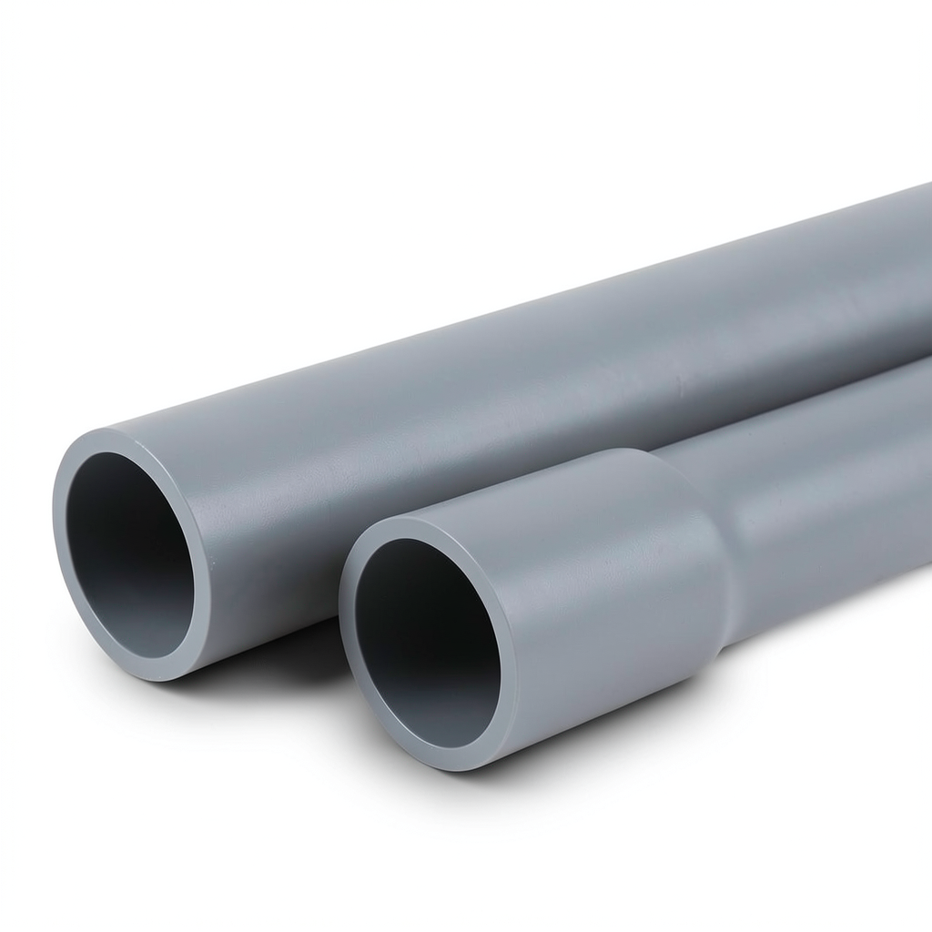 UPVC Pipes Sewage System Nominal Pressure 6 Bar Outside Diameter 450 mm Thickness 13.2 mm Gray