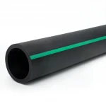 مواسير بلاستيك HDPE ضغط  6 بار [PE 63] قطر خارجي 180 مم  SDR 17.6  لون اسود مع خط اخضر | مصنع المنى