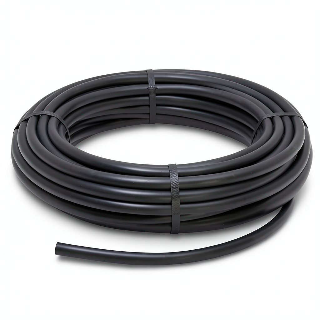 لفة أنابيب بلاستيك HDPE ضغط 4 بار PE 80 قطر خارجي 140 مم SDR 33 لون أسود