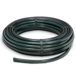 لفة أنابيب بلاستيك HDPE ضغط 10 بار PE 80 قطر خارجي 90 مم SDR 13.6 أسود مع خطوط خضراء