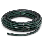 لفة أنابيب HDPE ضغط 10 بار [PE 80] قطر خارجي 160 مم SDR 13.6 لون أسود مع خط أخضر