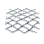 Galvanised Steel Expanded Metal Mesh Bahri Thickness 1.2 mm Width 1.22 m Length 2 m