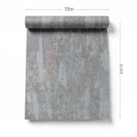 Italian wallpaper, gray color, length 10 m, width 0.53 m, model 41228