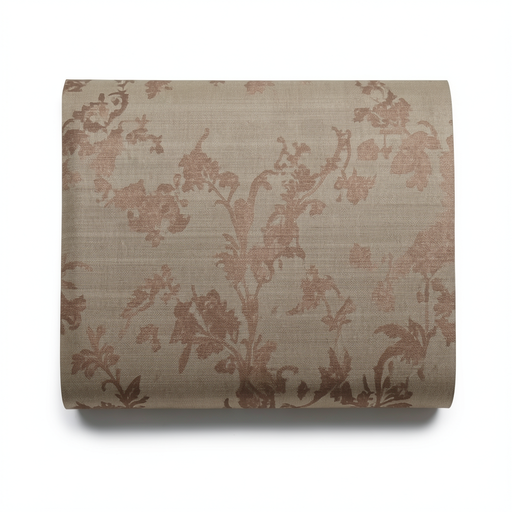 Italian Wallpaper Patterned Design Brown Color, Size 10m x 0.73m, Model 81167