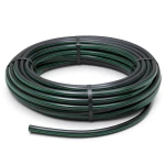 لفة أنابيب HDPE ضغط 12.5 بار PE 80 قطر خارجي 25 مم SDR 11 أسود مع خط أخضر