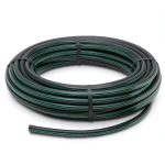 لفة أنابيب HDPE ضغط 12.5 بار PE 80 قطر خارجي 50 مم SDR 11 لون أسود مع خط أخضر