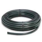 لفة أنابيب HDPE ضغط 12.5 بار PE 80 قطر خارجي 63 مم SDR 11 أسود مع خطوط خضراء