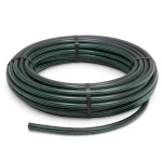 لفة أنابيب HDPE ضغط 12.5 بار PE 80، قطر خارجي 125 مم SDR 11 أسود مع خط أخضر