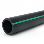 أنابيب HDPE ضغط  6 بار [PE 63] قطر خارجي 400 مم  SDR 17.6  لون اسود مع خط اخضر | مصنع المنى