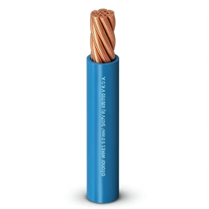 لفة سلك كهرباء مفرد مجدول 150 مم2 450/750 فولت موصل نحاس معزول PVC لون أزرق | شركة الفنار