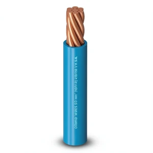 لفة سلك كهرباء مفرد مجدول 50 ملي 450/750 فولت موصل نحاس عزل PVC، أزرق | شركة الفنار