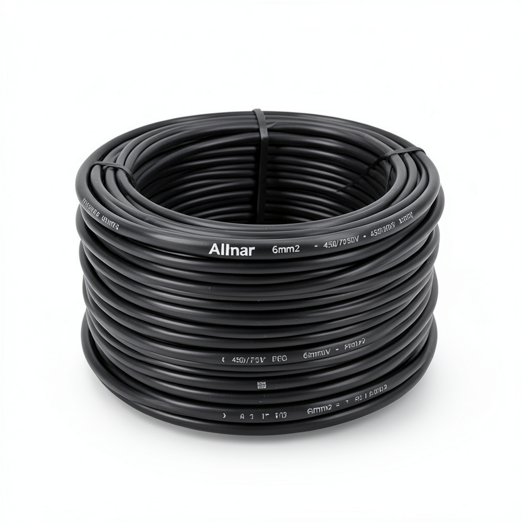 Copper Stranded Wire Coil 6mm2 450/750V PVC Insulation, Black | Al Fanar