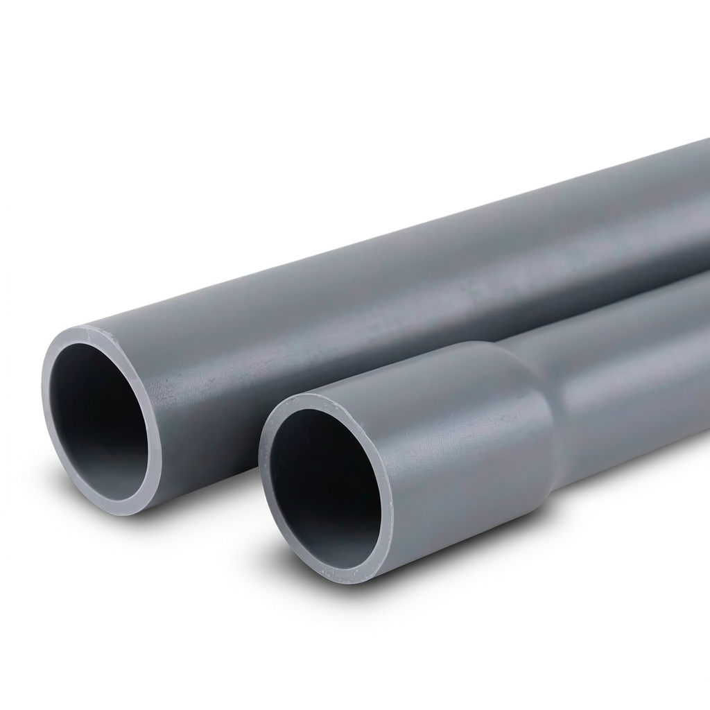UPVC Pipes Sewage System Nominal Pressure 16 Bar Outside Diameter 20 mm Thickness 1.5 mm Gray