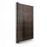 Italian patterned wallpaper, size 10 m x  1.06 m, dark brown color, model 82920 