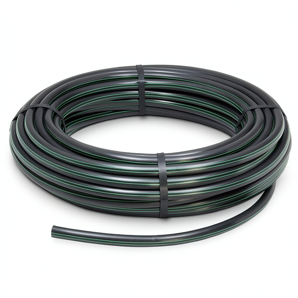 HDPE Polyethylene Plastic Coil Pipe Pressure 6 Bar PE 80 Size OD 140 mm SDR 22 Black