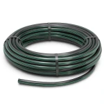لفة أنابيب HDPE ضغط 12.5 بار PE 80 قطر خارجي 50 مم SDR 11 لون أسود مع خط أخضر