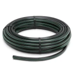 لفة أنابيب HDPE ضغط 12.5 بار PE 80، قطر خارجي 125 مم SDR 11 أسود مع خط أخضر