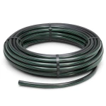 لفة أنابيب HDPE ضغط 16 بار PE 80 قطر خارجي 50 مم SDR 9 أسود مع خط أخضر