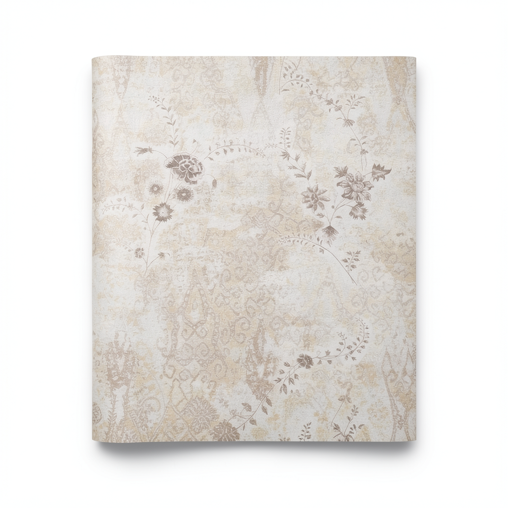 Patterned Wallpaper Beige Color 10m x 1.06m, Model 5928