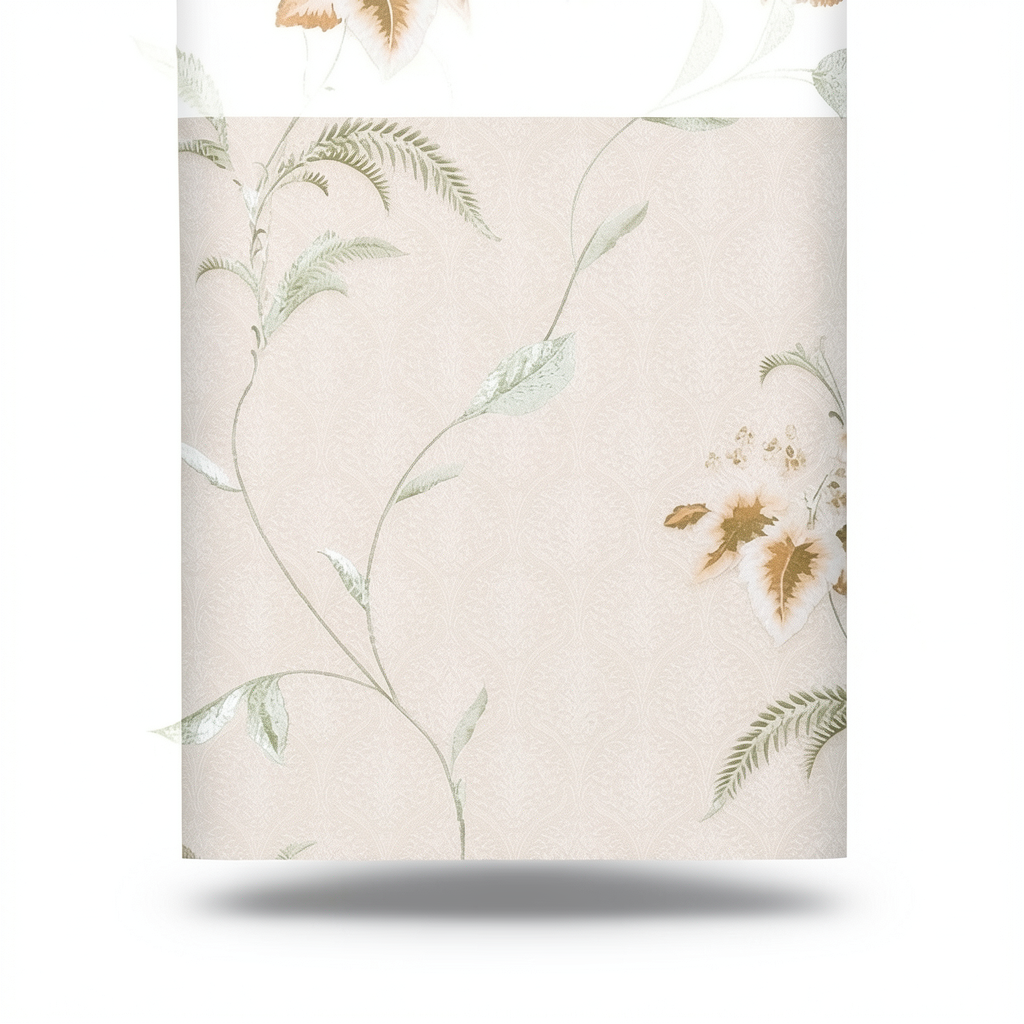 Floral Wallpaper Beige Color 10m x 1.06m Model 5921
