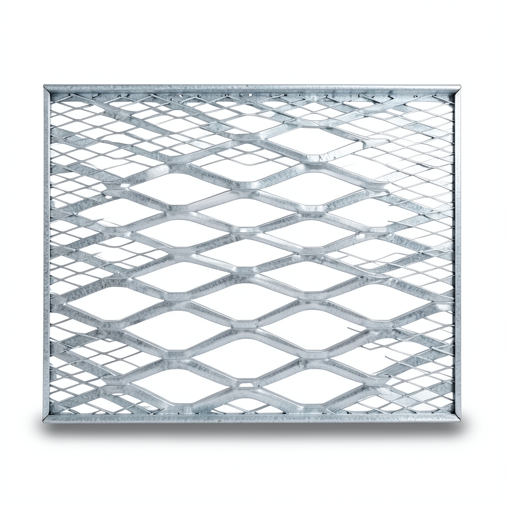 Galvanised Steel Expanded Metal Mesh Bahri Thickness 2.7 mm Width 1.22 m Length 5 m