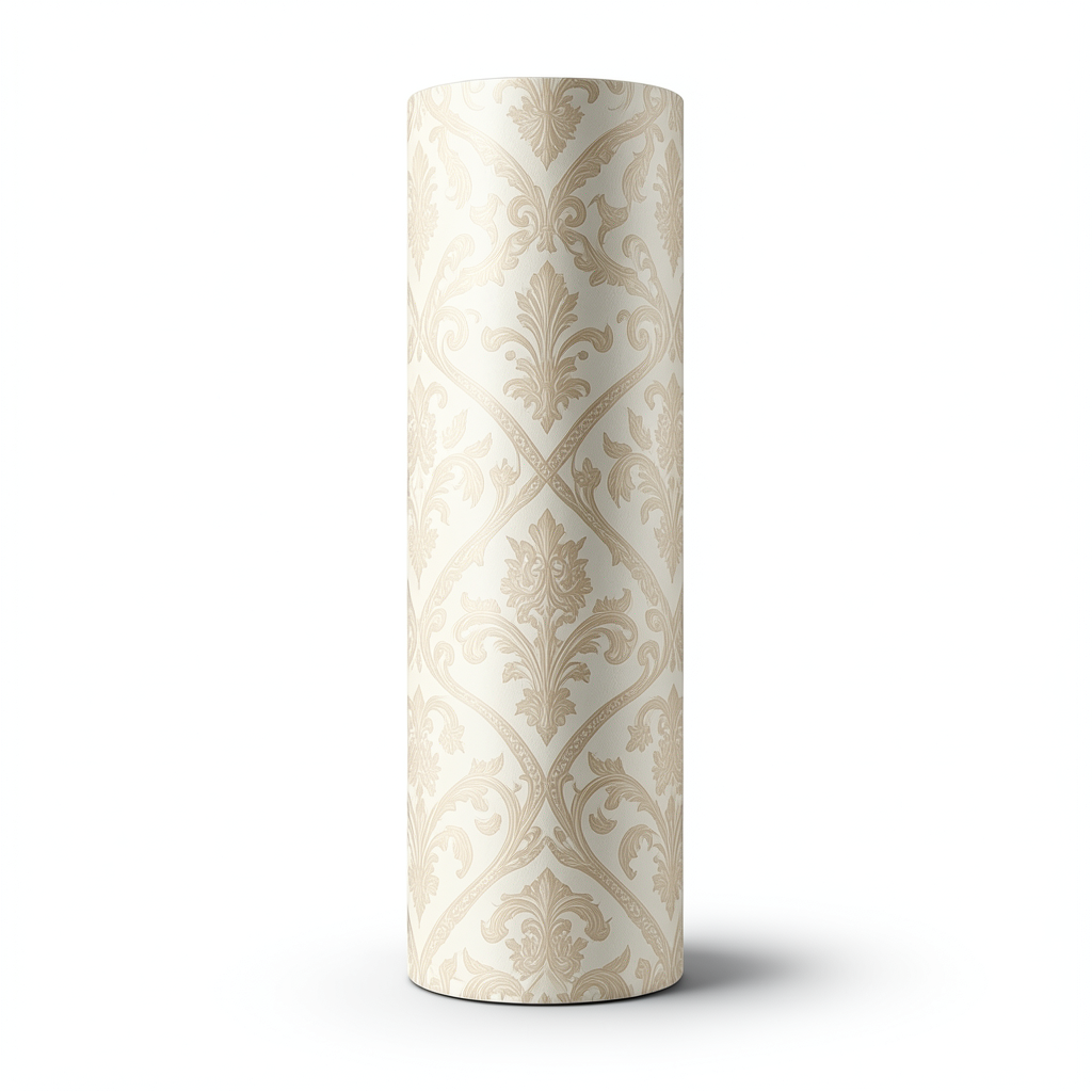 Italian Wallpaper Pattern Design 10m x 1.06m, Cream Color, Model 41307