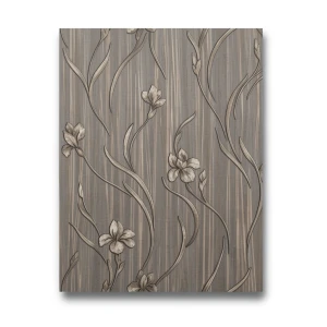 Italian Wallpaper Floral Design Dark Beige, Size 10mx0.73m, Model 81029