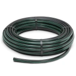 لفة أنابيب HDPE ضغط 16 بار PE 80 قطر خارجي 25 مم SDR 9 أسود مع خط أخضر