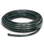 لفة أنابيب بلاستيك HDPE ضغط 16 بار PE 80 قطر خارجي 160 مم SDR 9 أسود مع خطوط خضراء
