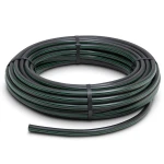 لفة أنابيب بلاستيك HDPE ضغط 16 بار PE 80 قطر خارجي 110 مم SDR 9 لون أسود مع خط أخضر