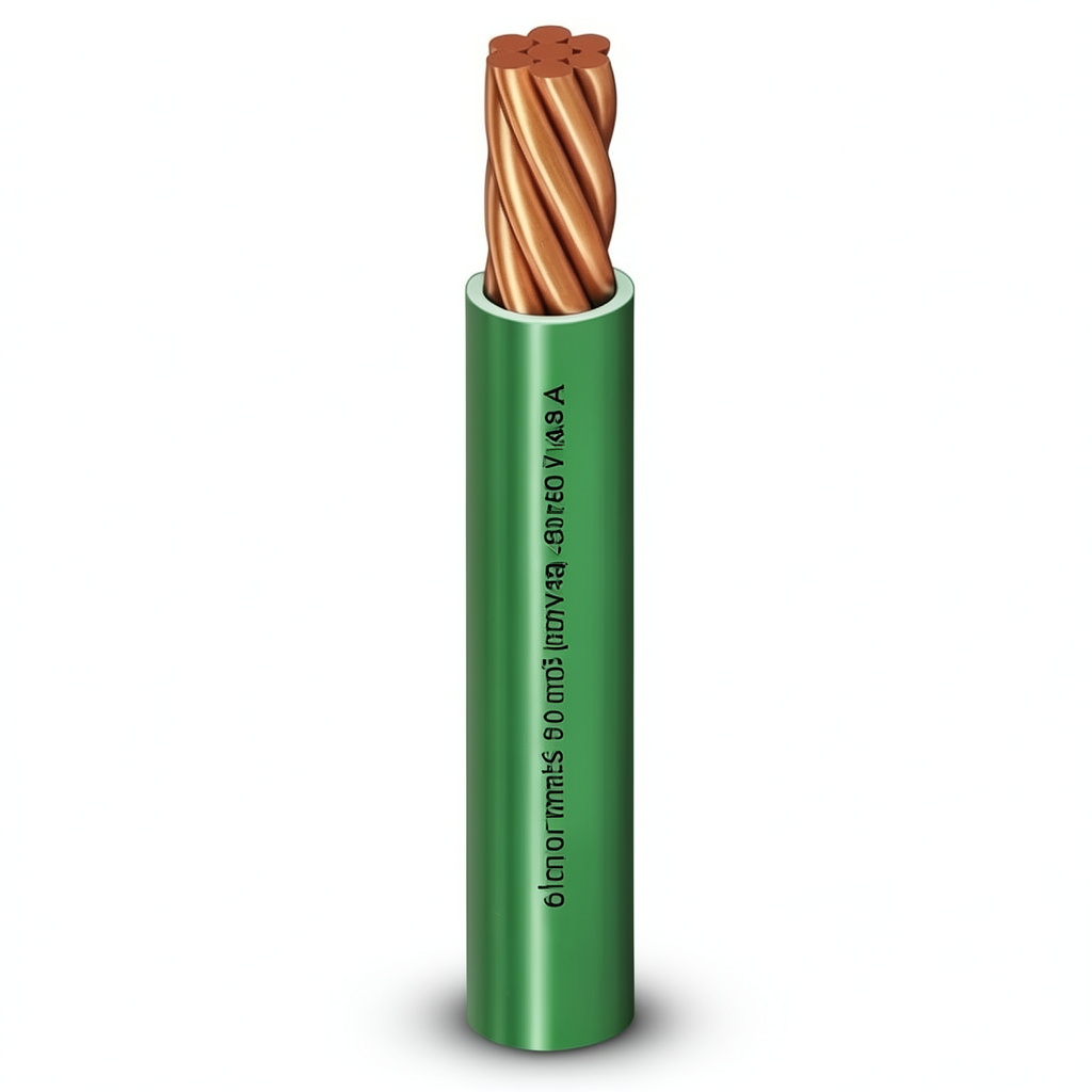 PVC Insulated Stranded Copper Single Wire 1.5mm 450/750V, Green | Al Fanar