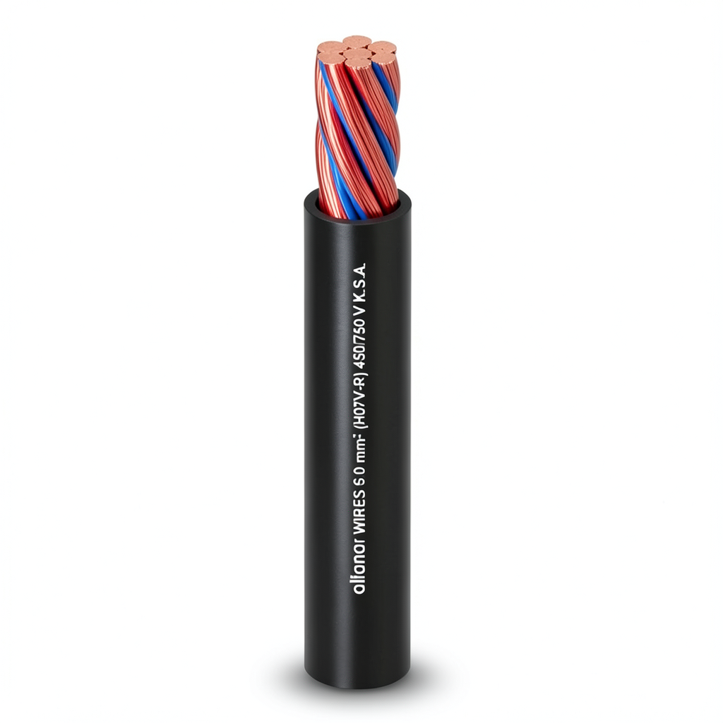 سلك مجدول نحاس مقاس 240 ملي 450/750 فولت، مغلف بـPVC | شركة الفنار Alfanar