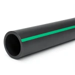 أنابيب بلاستيك HDPE ضغط 4 بار PE 80 قطر خارجي 280 مم SDR 41 أسود مع خطوط خضراء