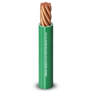 لفة سلك كهرباء مفرد نحاس مجدول معزول PVC، مقاس 6 مم 450/750 فولت | شركة الفنار