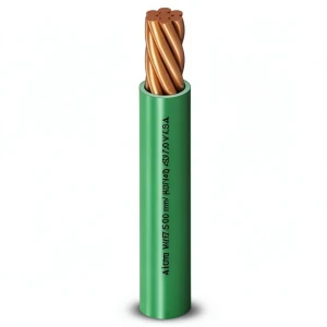 PVC Insulated Stranded Copper Single Wire 25mm2, 450/750 Volts, Green | Al Fanar