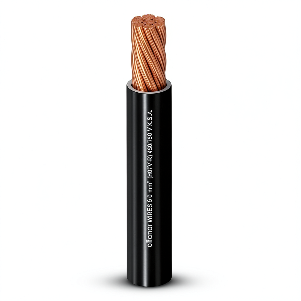 سلك كهرباء مجدول نحاس مقاس 150mm 450/750V معزول PVC لون أسود | شركة الفنار