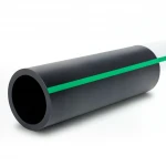 HDPE Plastic Pipe  Nominal Pressure 6 Bar [PE 63] Outside Diameter 450 mm  SDR 17.6  Color Black with Green Stripes | Almona Factory
