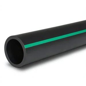 مواسير HDPE ضغط 4 بار PE 80 قطر خارجي 180 مم SDR 41 أسود مع خطوط خضراء