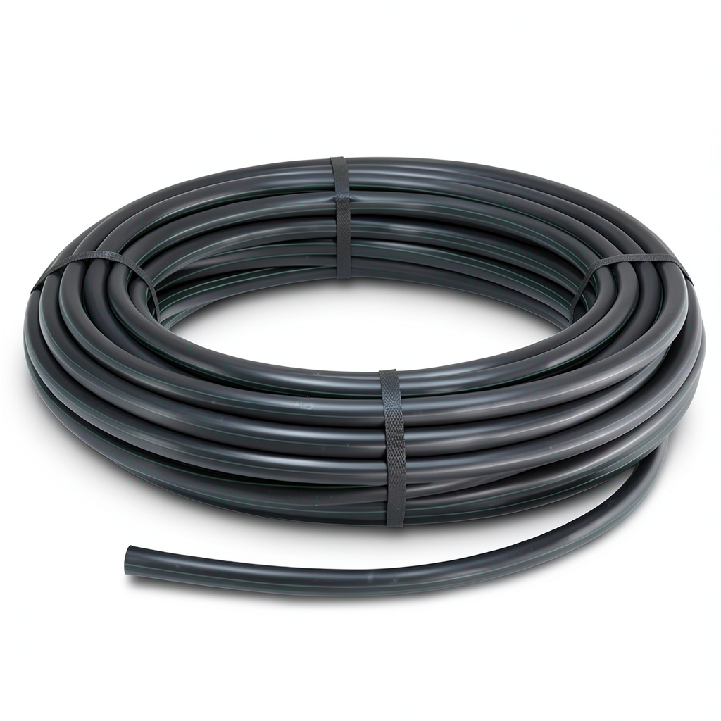 لفة أنابيب HDPE ضغط 6 بار PE 80 قطر خارجي 160 مم SDR 22 لون أسود