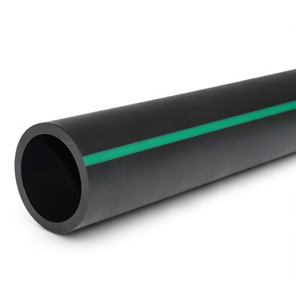 مواسير HDPE ضغط 6 بار PE 80 قطر خارجي 180 مم SDR 22 لون أسود