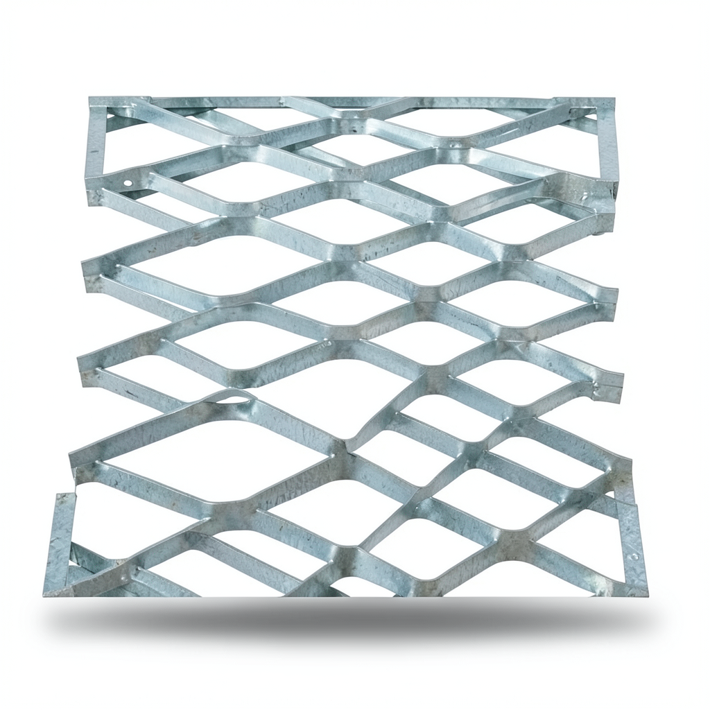 Galvanised Steel Expanded Metal Mesh Bahri 1.8 mm Thickness 6 m Length 1.22 m Width